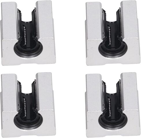 Aramox 4 Pcs SBR12UU Linear Ball Bearing Slide Block, Aluminum Alloy Open Linear Bearing Slide for Machine Tools, Engineering Machinery in Saudi Arabia