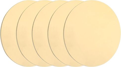 uxcell 2Pcs Brass Round Plate, 0.06"(1.5mm) Thick 2"(50mm) Dia H62 Brass Round Disc Blank Round Metal Sheet Copper Circle Disc for Metal Stamping DIY Crafts in Saudi Arabia