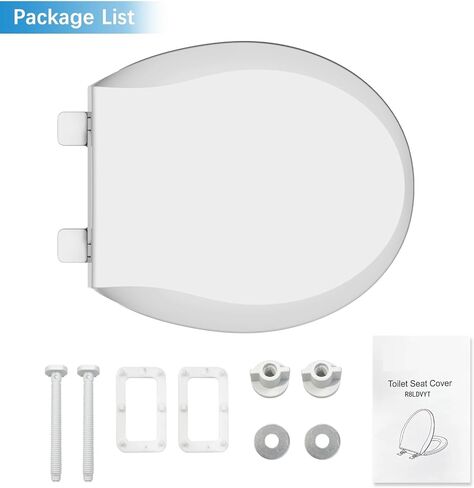 Toilet Seat, Elongated Toilet Seat with Toddler Seat Built in, Potty Training Toilet Seat Elongated Fits Both Adult and Child, with Slow Close and Magnets- Elongated in Kuwait