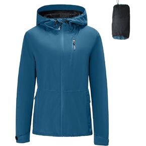FARVALUE Women's Rain Jacket Waterproof Lightweight Packable Raincoat with Hood Outdoor Active Windbreaker in Saudi Arabia