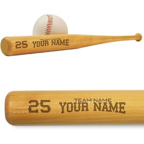 ChalkTalkSPORTS Personalized Team and Player Name Mini Baseball Bat | Engraved in Saudi Arabia