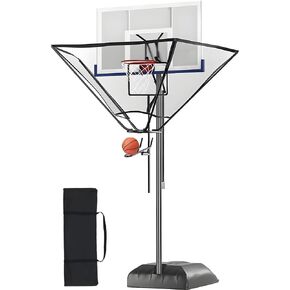 Basketball Rebounder Attachment Net - Portable Hoop-Mounted Mesh Return System with 180° Rotating Guide for Continuous Solo Shooting Practice in Saudi Arabia