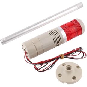 1 Layer 12V 24V 110V 220V Red Green Yellow Industrial Tower Signal Warning Light LGP-205 Indicator Light Steady Light with Sound(Dark Grey,AC 220V) in Saudi Arabia