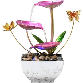 نافورة شلال سطح المكتب ، نافورة زخرفية لسطح المكتب الوردي ، اليوغا الداخلية والاسترخاء للمكاتب أو غرف المعيشة أو غرف النوم in Kuwait