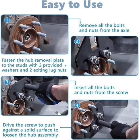 Hub Remover Tool for Cars Trucks with 5 6 8 Lug Hub Assemblies 40100 40090/40080/43670 Car Hand-held Disassembly Repair Tools in Kuwait