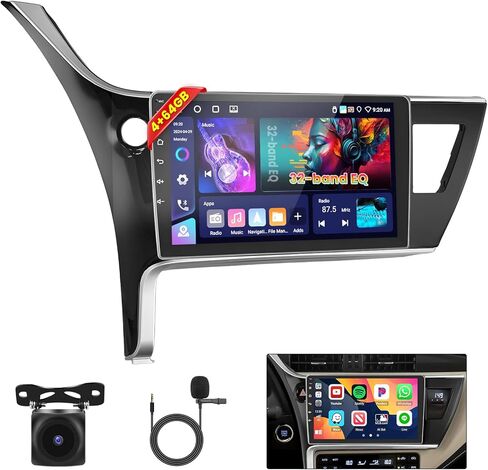 8 Core 4+64G Inefala لـ Toyota Corolla 2017-2018/Levin 2017 Android Car Radio Stereo مع Carplay Android Auto ، 10.1 " in Saudi Arabia