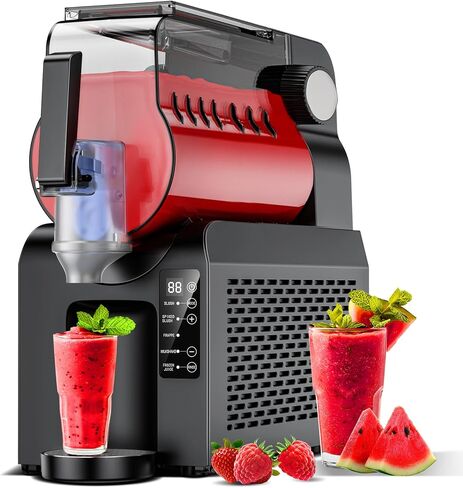 88 oz Slushie Maker Machine No Ice Needed All-in-One Frozen Drink Machine for Home 5 Smart Presets | Low Noise | Self-Cleaning | Ideal for Smoothies, Frappés, Milkshakes, Margaritas, Cocktails in Saudi Arabia