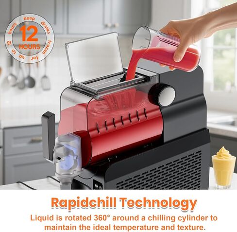 88 oz Slushie Maker Machine No Ice Needed All-in-One Frozen Drink Machine for Home 5 Smart Presets | Low Noise | Self-Cleaning | Ideal for Smoothies, Frappés, Milkshakes, Margaritas, Cocktails in Saudi Arabia