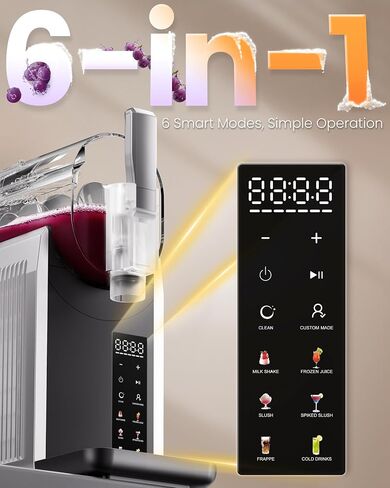 Machine Slushie ، Eastpus 72oz No Ice Trues ، Moster Drink & Soft Service Maker ، تجميد سريع ، 6 إعدادات مسبقة ، للتنظيف الذاتي-للملل ، مارغريتا ، العصائر ، اللبن ، Frappés وأكثر (إصدار 2025) in Saudi Arabia