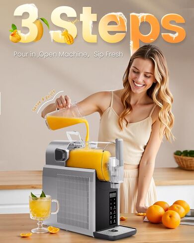 Machine Slushie ، Eastpus 72oz No Ice Trues ، Moster Drink & Soft Service Maker ، تجميد سريع ، 6 إعدادات مسبقة ، للتنظيف الذاتي-للملل ، مارغريتا ، العصائر ، اللبن ، Frappés وأكثر (إصدار 2025) in Saudi Arabia