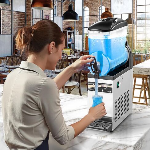 VEVOR Slushy Machine,15L Single Tank Commercial Margarita Machine, 60 Cups Stainless Steel Margarita Smoothie Frozen Drink Machine, Slushie Machine for Home Party Restaurants Cafe Bars in Saudi Arabia