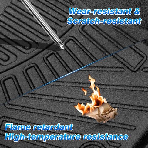 Cartist Floor Mats Fit for 2017-2024 2025 Ford F-250/F-350/F450 Super Duty Crew Cab w/Under Seat Storage Accessories All Weather Floor Mat Heavy Duty TPE Odorless Carpet Protection in Kuwait