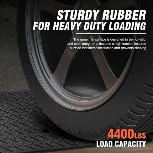 DNA Motoring 2pcs 2 "Rise Ris Rubber Curb Ramp Ramp Hight Duty Dright Ramp Ramp Ramp 38.6 in L X 5.9 in W x 2 in H for loading dock ، warehouse ، healkeair ، kotoccycles ، cars ، tools-00643 in Saudi Arabia
