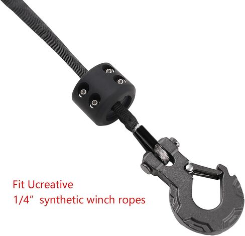 استرداد Ucreative 5/16 بوصة Clevis Slip Hook مع مزلاج الأمان - Highted Steel Tower Towing Winch Hook لـ ATV UTV (2pcs) in Kuwait