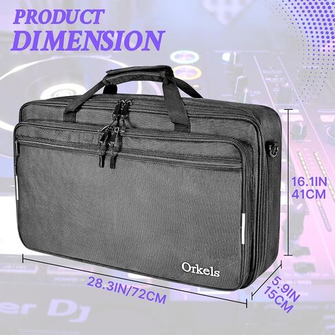 ORKELS DJ Controller Case for DDJ-FLX10, DDJ-GRV6, DDJ-REV5, DDJ-REV7, DDJ-FLX6-GT, DDJ-800, XDJ-RR, DDJ-1000SRT, RX, S8, DDJ SX, SX2, SX3, Inpulse 500 DJ Controller, L-28.3''Wx16''Dx5.9''H in Kuwait