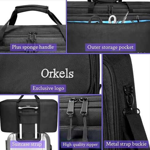 ORKELS DJ Controller Case for DDJ-FLX10, DDJ-GRV6, DDJ-REV5, DDJ-REV7, DDJ-FLX6-GT, DDJ-800, XDJ-RR, DDJ-1000SRT, RX, S8, DDJ SX, SX2, SX3, Inpulse 500 DJ Controller, L-28.3''Wx16''Dx5.9''H in Kuwait