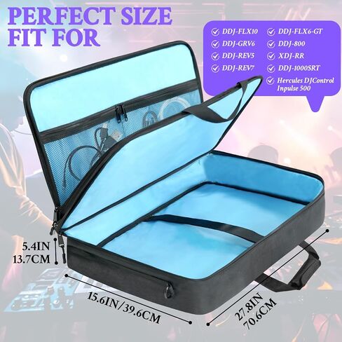 ORKELS DJ Controller Case for DDJ-FLX10, DDJ-GRV6, DDJ-REV5, DDJ-REV7, DDJ-FLX6-GT, DDJ-800, XDJ-RR, DDJ-1000SRT, RX, S8, DDJ SX, SX2, SX3, Inpulse 500 DJ Controller, L-28.3''Wx16''Dx5.9''H in Kuwait