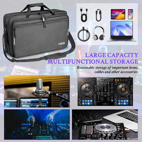 ORKELS DJ Controller Case for DDJ-FLX10, DDJ-GRV6, DDJ-REV5, DDJ-REV7, DDJ-FLX6-GT, DDJ-800, XDJ-RR, DDJ-1000SRT, RX, S8, DDJ SX, SX2, SX3, Inpulse 500 DJ Controller, L-28.3''Wx16''Dx5.9''H in Kuwait