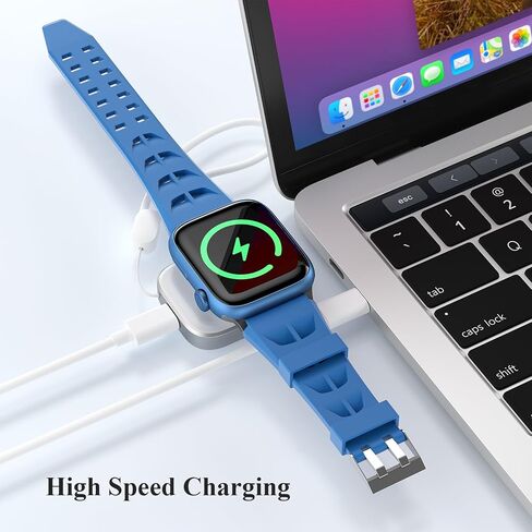 Charger for Apple Watch Portable iWatch USB Charger, Travel Cordless Magnetic Quick Charge for Apple Watch Ultra 2/1 Series 10 9 8 7 6 5 4 3 2 1 SE, White in Saudi Arabia