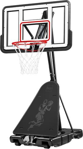 Best Choice Products 4.4-10ft Adjustable Regulation Basketball Hoop, Portable Goal w/Shatterproof Backboard, Ball Return, Base Gel in Saudi Arabia