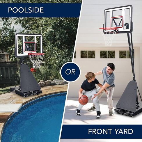 Best Choice Products 4.4-10ft Adjustable Regulation Basketball Hoop, Portable Goal w/Shatterproof Backboard, Ball Return, Base Gel in Saudi Arabia