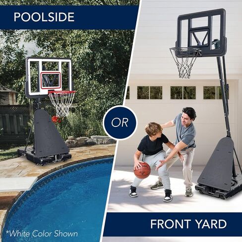 Best Choice Products 4.4-10ft Adjustable Regulation Basketball Hoop, Portable Goal w/Shatterproof Backboard, Ball Return, Base Gel in Saudi Arabia