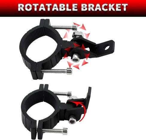 2PCS Motorcycle Headlight Bracket, Heavy-Duty Motorbike Tube Clamp Turn Signal Mounting Compatible with UTV ATV Fits 0.85-1.25" Roll Bar in Saudi Arabia