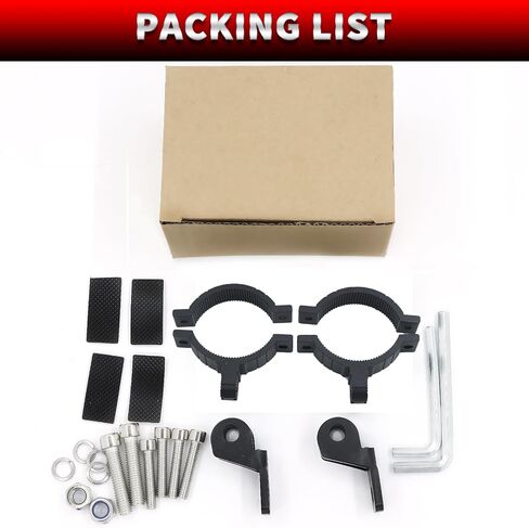 2PCS Motorcycle Headlight Bracket, Heavy-Duty Motorbike Tube Clamp Turn Signal Mounting Compatible with UTV ATV Fits 0.85-1.25" Roll Bar in Saudi Arabia