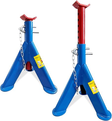 Car Jack Stands 3 Ton with Double Locking and Large Foot Base for Lifting Cars,SUVS,MPVS, Heavy Duty Steel, 6600 lb Capacity, 1 Pair, Blue in Saudi Arabia