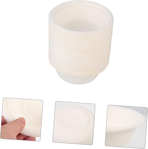 50pcs Pulp Bowls for Soup Camping and Takeaway Disposable Containers for Parties Catering and Outdoor Events in Saudi Arabia