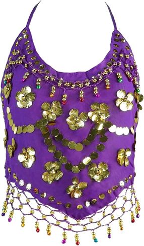 MUNAFIE Belly Dance Top - Adjustable Costume Top for Professional Performances & Cosplay Rose Red in Saudi Arabia