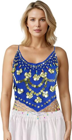 MUNAFIE Belly Dance Top - Adjustable Costume Top for Professional Performances & Cosplay Rose Red in Saudi Arabia