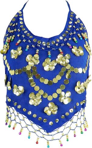 MUNAFIE Belly Dance Top - Adjustable Costume Top for Professional Performances & Cosplay Rose Red in Saudi Arabia