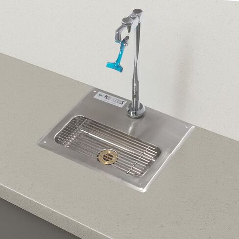 Kratos Glass Filler Water Station, Stainless Steel Drop In Glass and Pitcher Filler with 12" Faucet for Restaurants (32L-230) in Saudi Arabia
