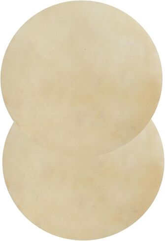 Fydun 2pcs Drum Head Faux Buffalo Leather Consistent Clear Sound for African Bongo Drum Applied Family (9.0 inches) in Kuwait