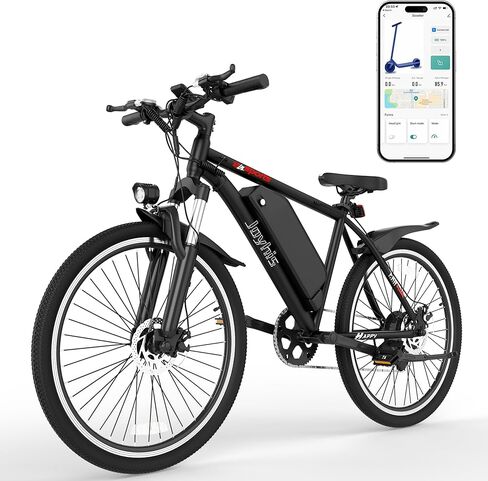Electric Bike for Adults, 26'' Ebike, Up to 20-60 Miles 22MPH Electric Mountain Bike with 48V Removable Battery, Adjustable Stem, Fenders, Lockable Suspension Fork in Saudi Arabia