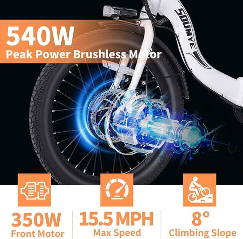 Electric Tricycle for Adults,20" Folding Electric Trike,3 Wheels Electric Bicycle Bikes, 350W Step-Thru Etrike with 374WH Removable Battery and Large Basket for Women Men in Saudi Arabia