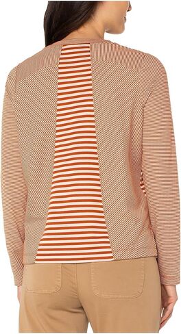 Liverpool Women's Long Sleeve Crew Neck Knit Top with Seaming in Saudi Arabia