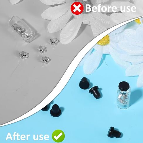 50 Pcs 5 Sizes Silicone Hole Plug, Round Rubber Black Rubber Plugs for Round Holes Waterproof Button Holes End Covers, Soft Flexible Stopper Fit for 4-9.5mm Inner Diameter Bottles Pipes in Saudi Arabia