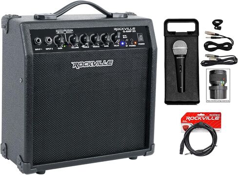 Rockville G-AMP 20 واط مضخم الجيتار Combo Amp Bluetooth/Delay + Microphone in Saudi Arabia
