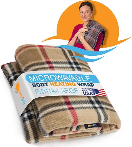 SunnyBay USA-Made 4-lbs Lava Sand Microwave Heating Pad with Organic Cotton Fabric for Cramps and Body Pain, Superior Heat Retention, Washable, Odorless, Weighted, 8x12 Inches. in Saudi Arabia