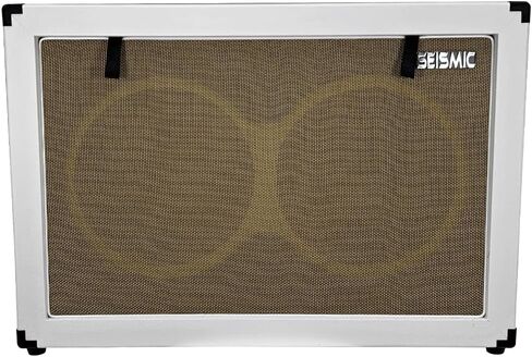 الصوت الزلزالي Luke -2x12c - خزانة مكبر الصوت الفارغة 2x12 - Tolex الأبيض مع شواية القمح in Saudi Arabia