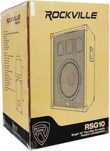 Rockville (2) RSG10 10 400 Watt 2Way 8-Ohm Passive DJ PA Speaker +Stands +Cables in Saudi Arabia