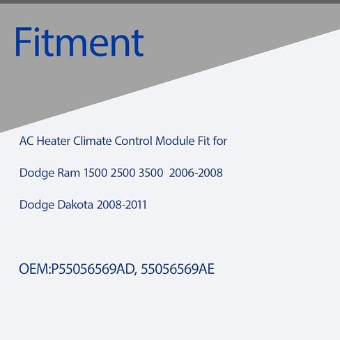 AC Heater Climate Control Module, HVAC Climate Control,Heat Defrost,Air Conditioning Heater Control Switch Panel Fit for 2013-2018 RAM 1500 2500 3500,OEM 68268189AA 68105021AC in Saudi Arabia