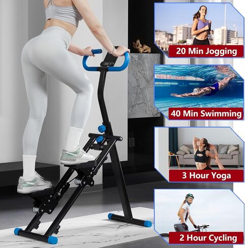 Stair Stepper for Home Gym Folding Vertical Climber Cardio Exercise Machine for Full Body Workout Machine, Adjustable Handlebar & Pedals, 300LBS Load in Saudi Arabia