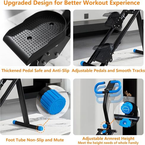 Stair Stepper for Home Gym Folding Vertical Climber Cardio Exercise Machine for Full Body Workout Machine, Adjustable Handlebar & Pedals, 300LBS Load in Saudi Arabia