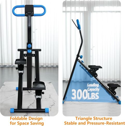Stair Stepper for Home Gym Folding Vertical Climber Cardio Exercise Machine for Full Body Workout Machine, Adjustable Handlebar & Pedals, 300LBS Load in Saudi Arabia