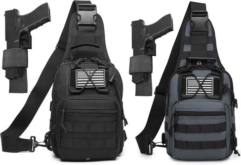 ATBP Small Tactical Sling Bag for Men with Holster Military EDC Shoulder Bag CCW Crossbody Bag 7 Liters in Kuwait