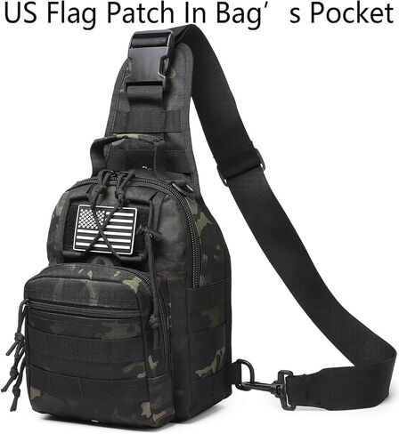 ATBP Small Tactical Sling Bag for Men with Holster Military EDC Shoulder Bag CCW Crossbody Bag 7 Liters in Kuwait