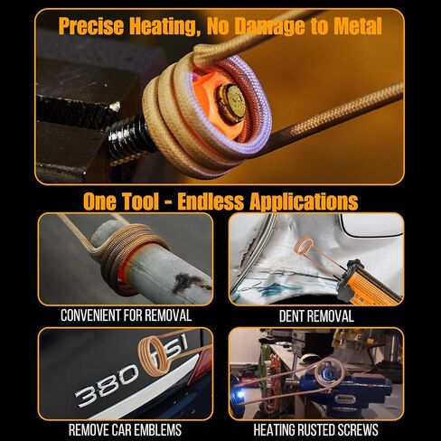 Induction Heater 1200W for Bolt Removal, Magnetic Heating Tool with 6 Coils, Handheld Heat Tool for Rusty Nuts and Bolts, Blue in Saudi Arabia